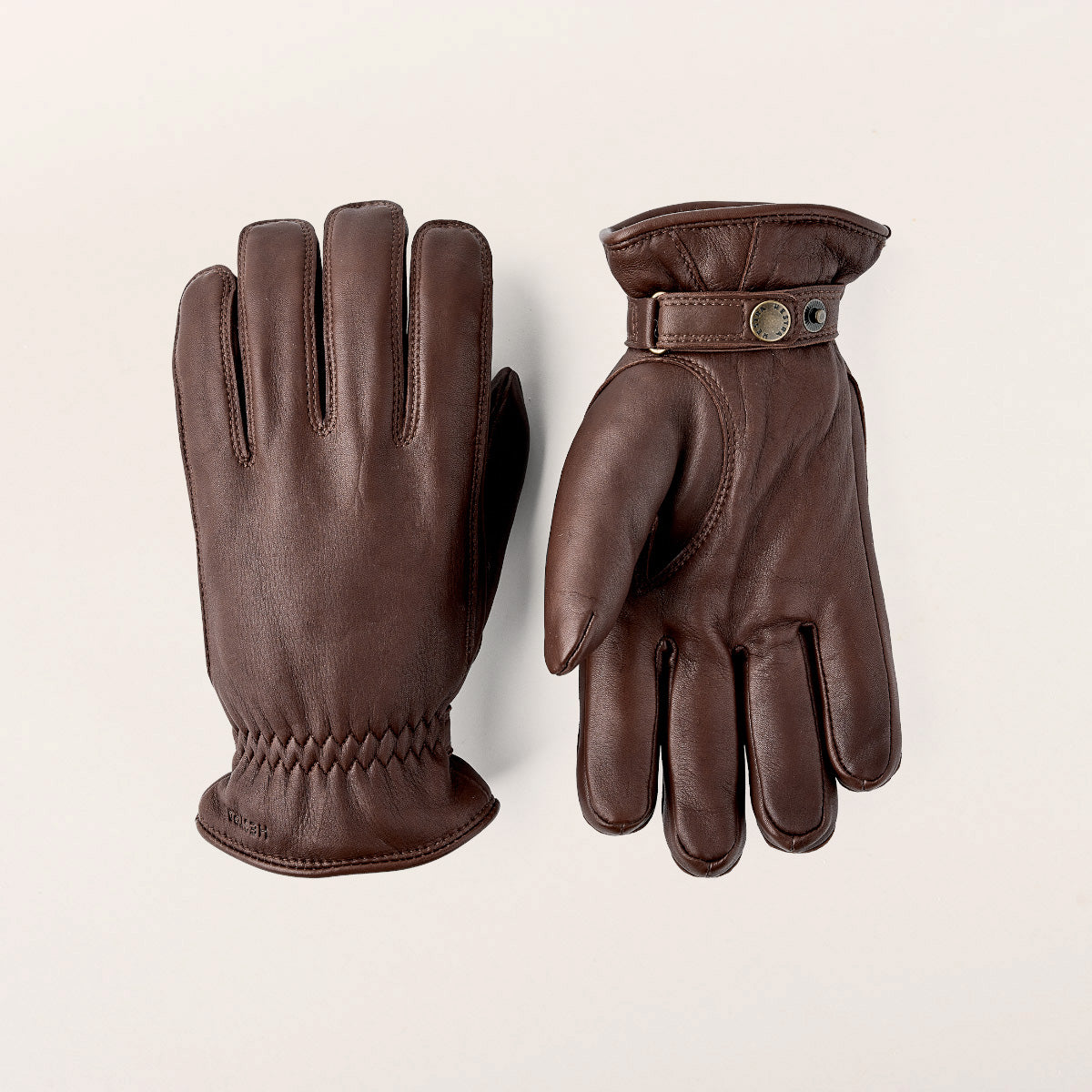 Hestra Burensvik leather gloves - chocolate
