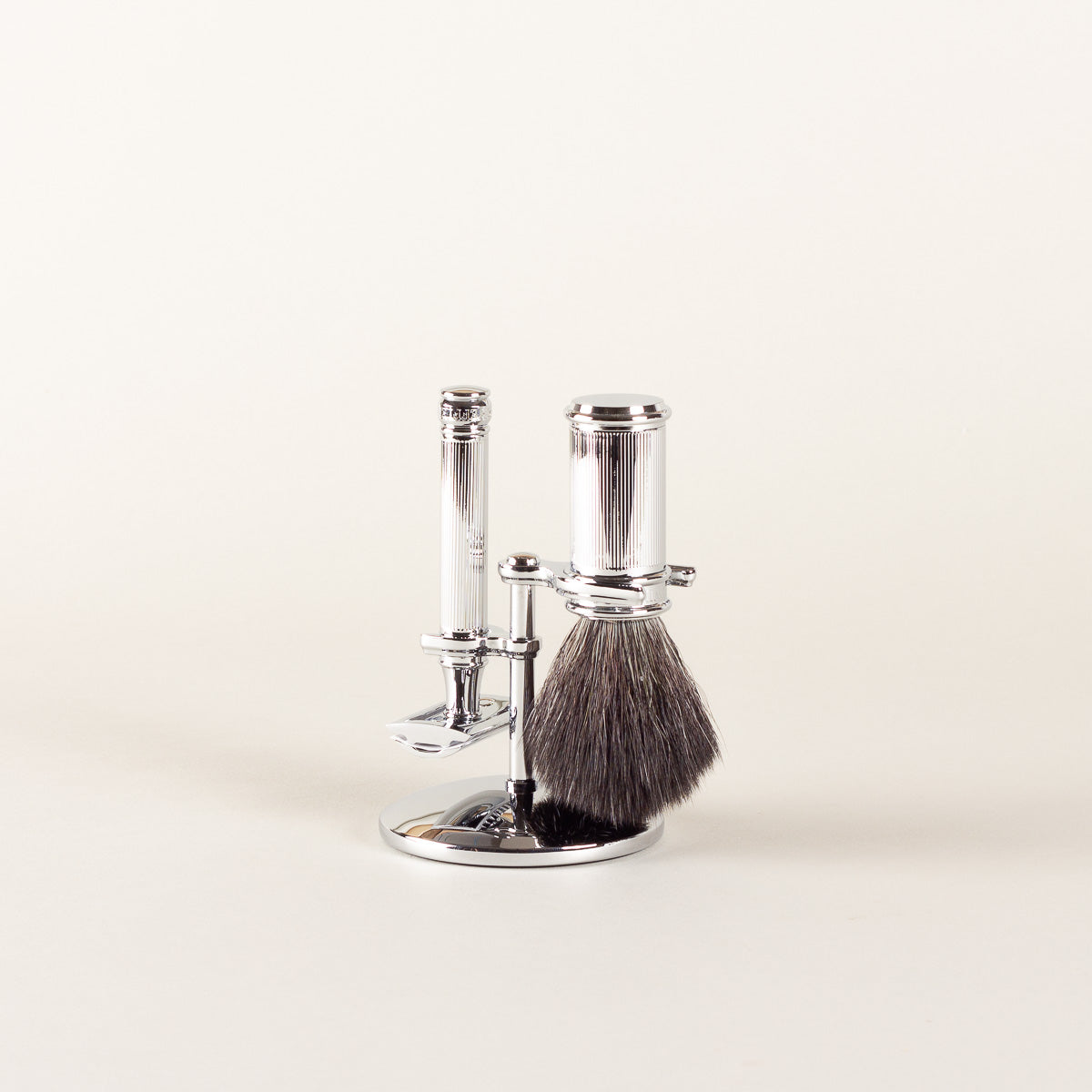 Edwin Jagger 3 piece safety razor shaving set - chrome lined