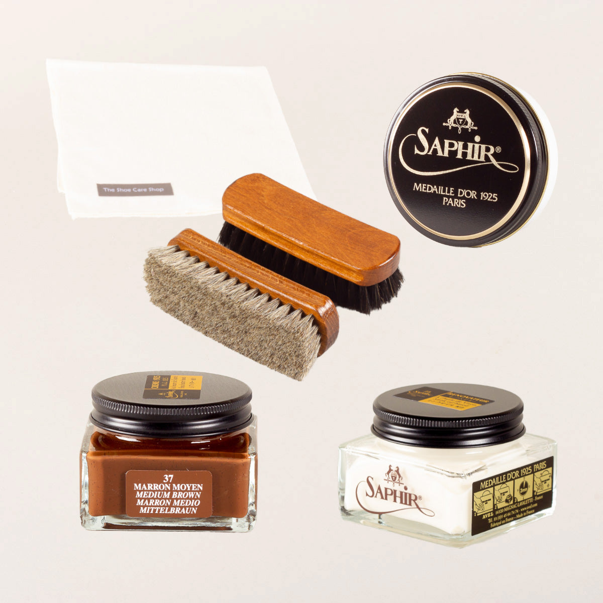 Beginners shoe care set