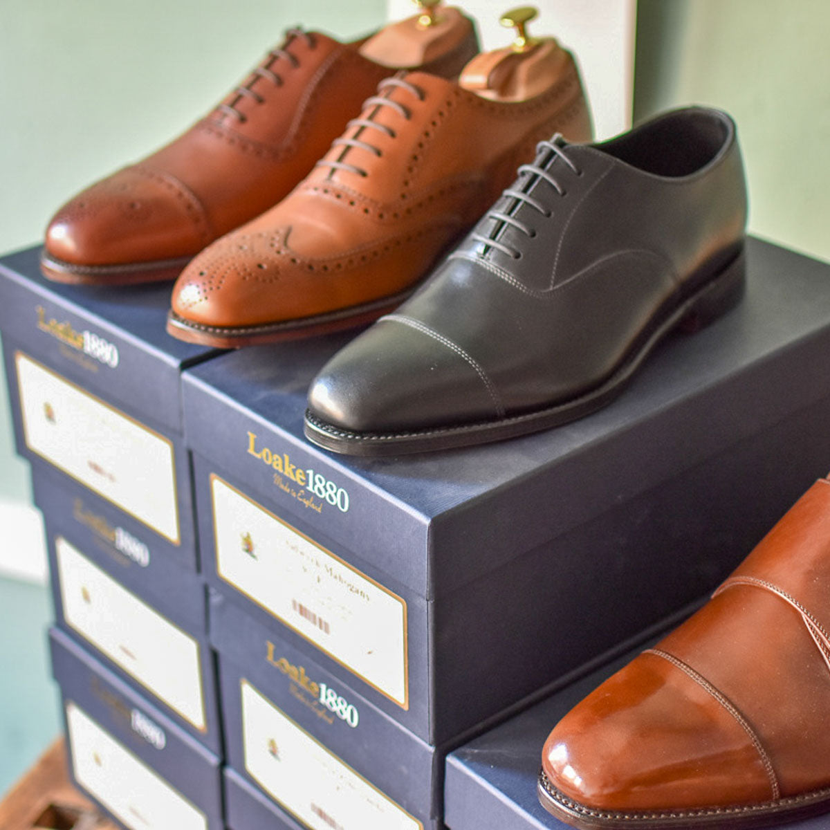 Loake Maxted Scarpe Stringate Brogue In Pelle Uomo - Eleganti E Di Lusso, Suola In Gomma