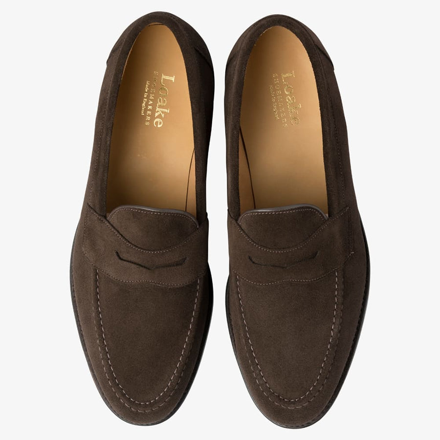 Loake Imperial loafer - dark brown suede