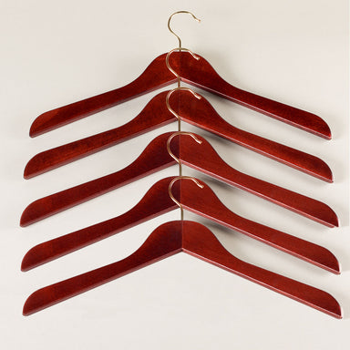 Shirt hanger - mahogany set of 5