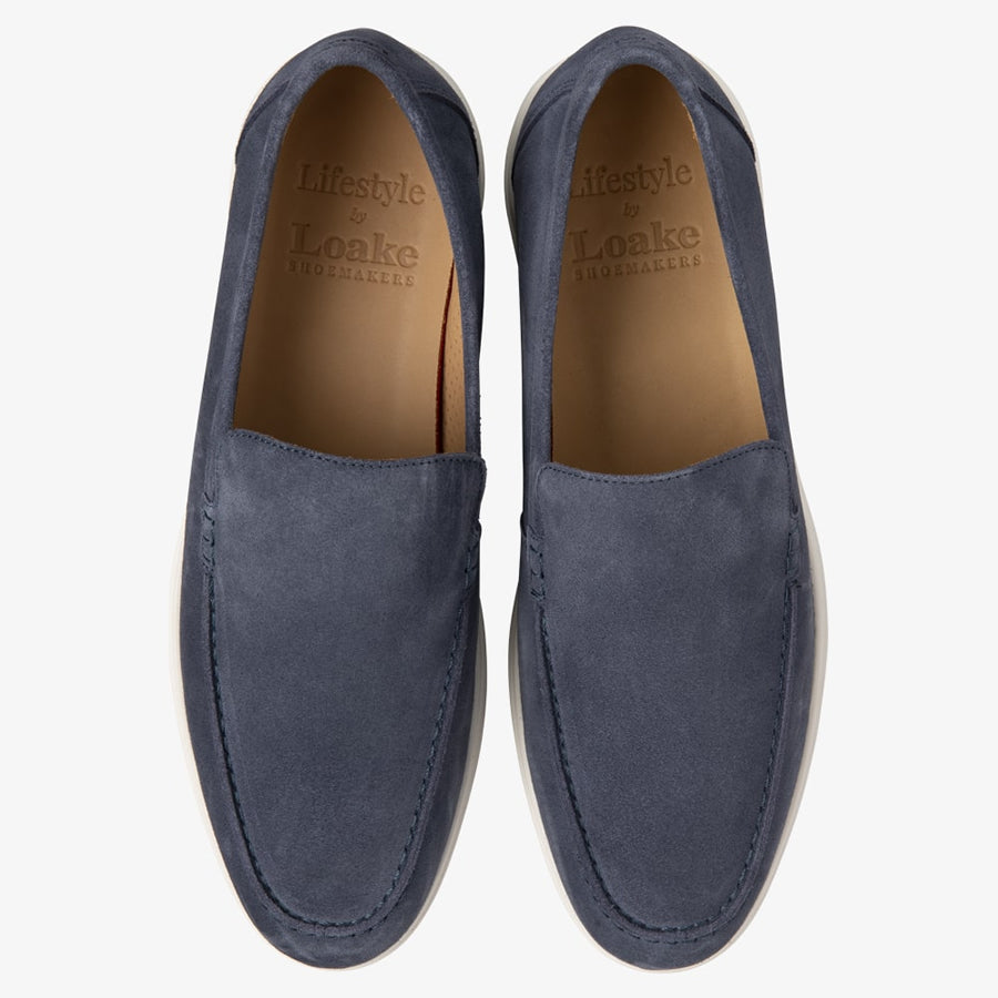 Loake Tuscany loafer - light blue suede