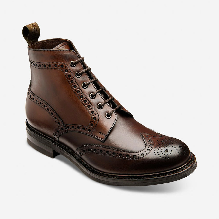 Loake Bedale Wingtip Brogue boot - dark brown