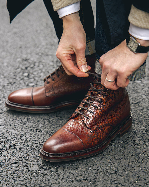 Loake Roehampton Derby boot - Oxblood Grain