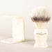 Edwin Jagger Shaving brush with drip stand – synthetic silvertip fibre