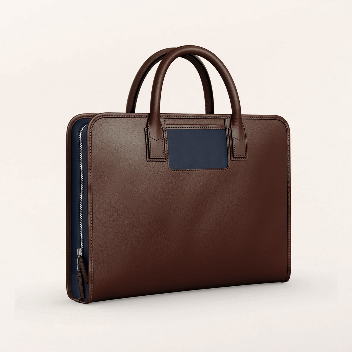 Travelteq The Briefcase espresso / navy — The Shoe Care Shop