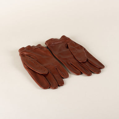 HESTRA Steve leather driving gloves - chestnut
